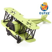 CUPUZ DIY 3D Fokker D.VII Kit de Manualidades de Rompecabezas de Papel, Juguete de Construcción de Modelo de Avión de Combate para Niños y Niñas, Regalo de Cumpleaños para Amantes de la Aviación