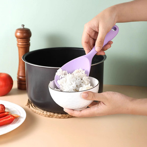 Cuillère à riz en silicone antiadhésive, résistante à la chaleur, pour cuiseur à riz, ustensile de cuisine - Product Image 1