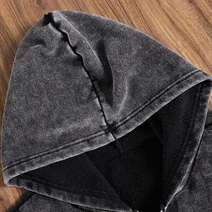 เสื้อฮู้ดดี้ทรงบ็อกซี่ลายวินเทจสไตล์คริสต์มาสฮาโลวีน ปี 2025 รุ่นใหม่ล่าสุด ล้างสีแบบแอซิดวอช พิมพ์ลายดิจิตอลตามสั่ง ไซส์ใหญ่พิเศษสำหรับผู้ชาย แบบมีซิป - Product Image 3