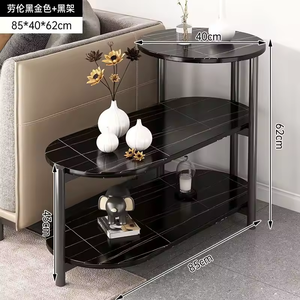 Table basse moderne en bois massif à trois étages, durable, pour salon et hôtel, table d'appoint pour salon, table basse pas chère - Product Image 6