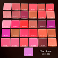 Palette de fard à joues rose vegan de haute qualité sans talc, avec logo personnalisé, résistante à l'eau, marque privée, palette de fard à joues individuelle