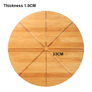 Piatto per <span class=keywords><strong>pizza</strong></span> in bambù vassoio in legno diviso piatto per <span class=keywords><strong>pizza</strong></span> in legno occidentale piatto per pane in legno massello per torta rotonda - Product Image 5