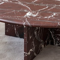 Table basse en marbre naturel Rosa Levanto de luxe, moderne, rouge, pour l'intérieur, meubles de maison