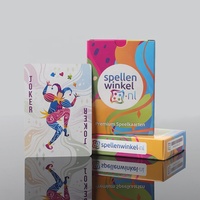 Cartes à jouer publicitaires personnalisables en papier noir 310 g/m², impression CMJN couleur, écologiques, coins arrondis, pour usage familial