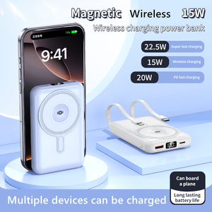 Batería Externa Portátil de 10000mAh con Carga Rápida PD de 22.5W, con Cable, Soporte y <span class=keywords><strong>Cargador</strong></span> Magnético Inalámbrico para <span class=keywords><strong>iPhone</strong></span> 17, Nueva Tendencia 2026 - Product Image 4