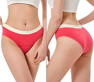 Ropa Interior para Niñas XXS, la Más Vendida, Sólida, para Uso Diario, 6% Algodón, Transpirable, a Prueba de Fugas, Hipoalergénica, para Adolescentes, Menstrual - Product Image 1