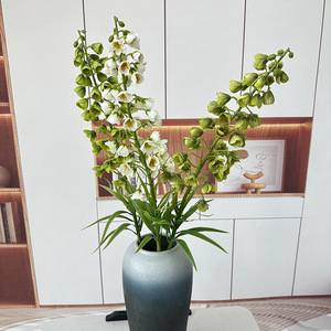 Fleurs artificielles Meiyu Craft, arrangement floral 3D imitation nacre, blanc et vert, décoration de mariage, fleur artificielle pour allée. - Product Image 1