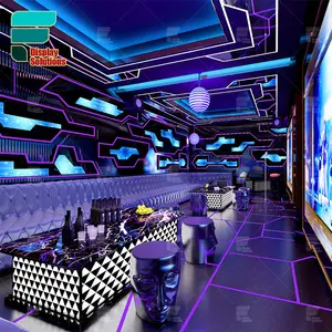 Customized Modern Bar Seating Sofa Night Club Bar Counter Design Club Bar Furniture Showcase Shop Table