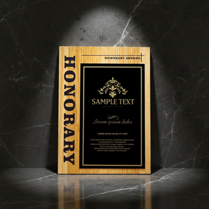Plaques en bois imprimées de mots en bois haute densité pour souvenirs de certification honorifique, prix - Product Image 1