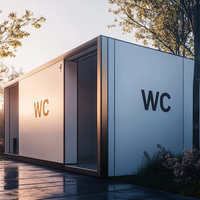 Cabine de luxe préfabriquée modulaire, installation sanitaire de haute technologie, toilettes mobiles haut de gamme personnalisées