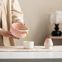 Bol à matcha en céramique Lelyi Ins, design créatif et exquis, motif nœud et cœur, ensemble de thé matcha mignon pour filles