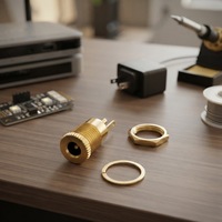 DC099 Waterproof Panel Mount DC Power Jack Socket 2.0mm/2.5mm Gold Plated Pin 5A 30V Threaded Female DC Charging Port
