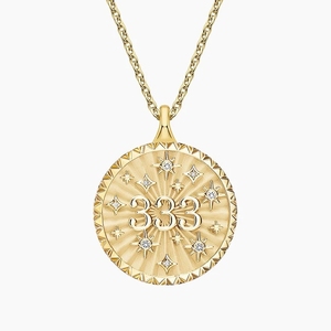 <span class=keywords><strong>Collana</strong></span> con Ciondolo Spirituale in Argento Sterling 925 Serie Numeri Angelici 777 1111 333 Sunburst con Zirconi Cubici Scintillanti - Product Image 1