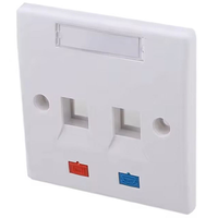 Placa frontal Keystone de un solo puerto para cable RJ45 Cat6 de plástico ABS de alto impacto, tipo 3M, placa frontal Keystone 3M, placa frontal de red