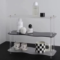 Support de rangement cosmétique en acrylique de luxe assemblable, organisateur multifonctionnel de bureau pour parfums et tasses