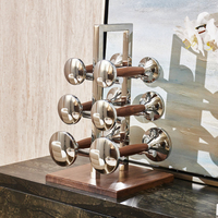 Haltère en métal de luxe créatif pour la maison, objet de bureau, accessoire de décoration pour le salon