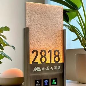 Plaque de porte LED étanche moderne, numéro d'adresse lumineux pour appartement et immeuble commercial - Product Image 4