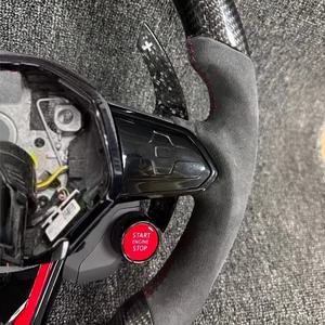 Volante de Fibra de Carbono LED para Volkswagen Golf8 MK8 MK7 MK6 GTI GTD GTS GTE GLI <span class=keywords><strong>R</strong></span>-<span class=keywords><strong>Line</strong></span> <span class=keywords><strong>R</strong></span> Golf7 Golf6 CC Polo Passat JETTA GTR - Product Image 3