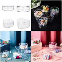 Boîtes cadeaux en forme de cœur en PS transparent recyclé, forme unique, pour bracelets, lunettes, bijoux