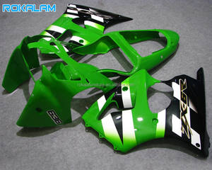 Carénage vert noir blanc pour Kawasaki <span class=keywords><strong>Ninja</strong></span> ZX-6R <span class=keywords><strong>2000</strong></span> 2001 2002 ZX636 <span class=keywords><strong>636</strong></span> 00 01 02 ZX6R Pièces de carrosserie de rechange - Product Image 1