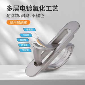 Furniture Handle Zinc Alloy Bar Shape Minimalist Design Drawer Wardrobe Easy Installation <b>Concealed</b> Handle - Product Image 4