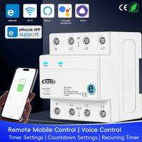 Interruptor Inteligente WiFi EWeLink de 63A 3P+N para Riel DIN, 3 Relés, Temporizador/Conteo Regresivo/Temporizador Recurrente, Control por Voz, AC3X110V/3X230V