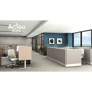 Estación DE TRABAJO modular <span class=keywords><strong>Adino</strong></span> Office Design con escritorios enfrentados Estaciones DE TRABAJO cara a cara Escritorios Enfrentados Panel Workstation - Product Image 3