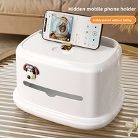 Boîte à mouchoirs en plastique, design moderne et simple, pour la maison, le salon, la table basse, le restaurant, modèle créatif, luxe léger, multifonctionnel