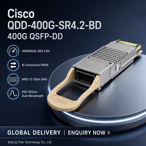 โมดูลรับส่งข้อมูลแบบออปติคอลสำหรับศูนย์ข้อมูล Cisco QDD 400G SR4.2 BD 400G QSFP DD MPO12 100m MMF มัลติโหมด ความหนาแน่นสูง แบบสองทิศทาง - Product Image 1