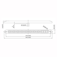 Barre lumineuse LED 13.5 ", STT avec feu de recul et lentille réflexe, lampe d'indication de marqueur latéral de remorque de camion, conforme DOT/SAE/FMVSS108
