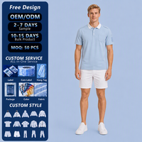 Polo personnalisé pour homme, bleu clair, col blanc, épaulettes, poche poitrine, piqué, OEM ODM, uniforme de sécurité, durable et résistant