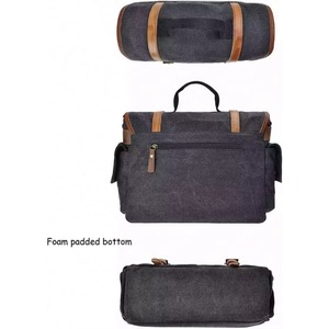 Bolso de Hombro de Cuero Táctico Impermeable de Fábrica BSCI, Estuche de Viaje Vintage para Cámara, Compatible con Lentes - Product Image 4