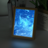 Cadre d'art acrylique lumineux de haute qualité avec impression UV, support d'affichage LED personnalisé pour œuvres d'art anime