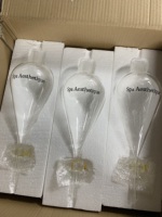 Embudo de separación de vidrio BORO3.3 de 1000ml y 2000ml, tipo pera, para llenado de botellas, dispensador de perfume montado en pared con válvula de vidrio o PTFE