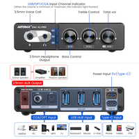 AIYIMA USB Gaming DAC Headphone Amplifier Hub Mini USB Decoder untuk PS5 Speaker Gaming Aktif Desktop Stage Audio DAC-A2 PRO