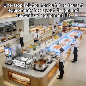 Equipo de Buffet para Restaurantes y Hoteles, de Acero Inoxidable, con Capacidad de 9L, Calentado por Vapor, con Estante Ajustable, Venta al Por Mayor de Fábrica - Product Image 2