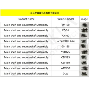 ชิ้นส่วนเพลาหลักของรถจักรยานยนต์สำหรับ Bajaj 100 135 180 PLUS 20ONS JY110-YB110 <span class=keywords><strong>WAVE125</strong></span> NH110 TVS125 GN125 CBF125 YBR125 - Product Image 3