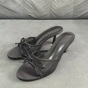 Nouveauté : Sandales à talons mi-hauts pour femmes - Imprimé léopard, tissu en maille, nœud décoratif, à enfiler, ouvertes à l'arrière, confortables - Product Image 6