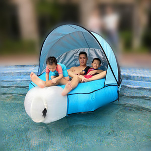 Canapé gonflable double pour le <span class=keywords><strong>camping</strong></span>, chaise longue de plage, lit, hamac aquatique avec tentes anti-UV - Product Image 2