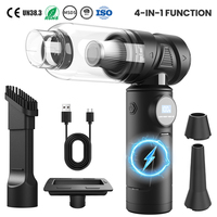 Aspirateur de voiture mini sans balais 13000 tr/min, aspiration puissante 15000 Pa, sans fil, alimenté par batterie, dépoussiéreur d'air en plastique