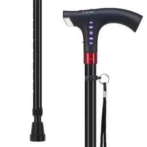 Hot Sale Smart And Adjustable Elderly Walking Cane With LED Light Multifunctional Walking Stick