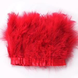 공예 의류 원피스 의상 액세서리 파티 웨딩 장식에 대 한 뜨거운 핑크 재봉 직물 리본 터키 Marabou 깃털 프린지 트림 - Product Image 5