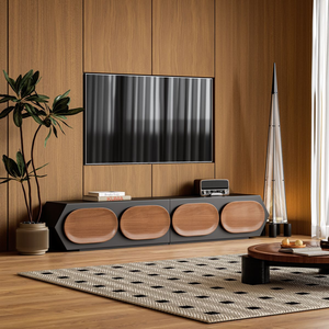 Meuble mural <span class=keywords><strong>TV</strong></span> en bois traditionnel, écologique et durable, au design antique, pour salon, appartement familial - Product Image 2