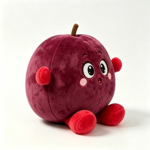 Peluche de ciruela personalizado, peluche de fruta redonda, animal de peluche de fruta, peluche de ciruela adorable, peluche de ciruela morada - Product Image 4