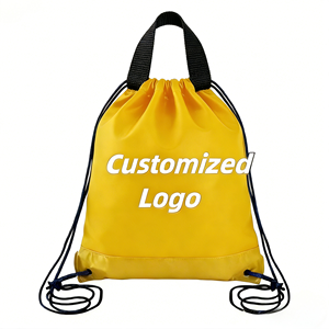 Custom Logo Promotional Gift Polyester Shopping Drawstring Bags Reusable Sports Gym Backpack Lightweight Drawstring Backpacks