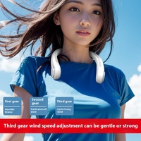 800mAh Batterie rechargeable refroidissement par air extérieur ventilateur suspendu main libre portable prix usine mini ventilateur de cou portable sans lame