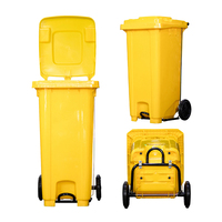 Fabricant de bacs à ordures Grande poubelle extérieure publique en HDPE Poussière industrielle 240L Poubelle en plastique/poubelle/poubelle à roulettes avec 2 roues