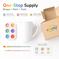 Lot de tasses en céramique à personnaliser par sublimation, vierges, pour café, sans BPA, anti-fuite, compatibles lave-vaisselle, avec pinceaux, pour enfants