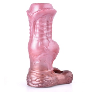 Hot Sale Huge Horse <b>Dildo</b> Super Soft Delay Ejaculation Male Cock Realistic Penis Sheath Condoms Reusable Silicone Penis Sleeve - Product Image 2