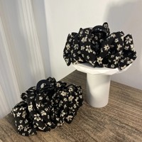 Nouvelle mode : Pinces à cheveux pour femmes, pinces requin pour filles, pinces à queue de cheval rétro à imprimé floral, accessoires capillaires pour filles